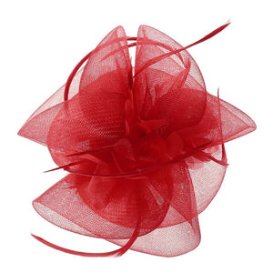Women Fascinator Headwear Hat Wedding Party Hairpin Feather Floral Tiaras New gai
