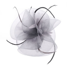 Load image into Gallery viewer, Women Fascinator Headwear Hat Wedding Party Hairpin Feather Floral Tiaras New gai