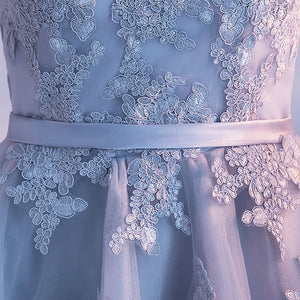LAMYA Short Lace Sleeve Prom Dresses Boat Neck Evening Party Dress 2019 Elegant Plus Size Formal Gown vestido de festa