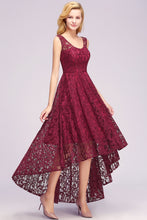 Load image into Gallery viewer, Sexy Illusion High Low Lace Cocktail Dresses Elegant Plus Size 2-26W Short Party Dresses Vestidos Coctel Robe de Cocktail