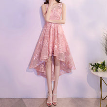 Load image into Gallery viewer, Customized Simple High Low Prom Dress 2019 Elegant Short Front Long Back Evening Party Dresses Vestido de Festa Longo