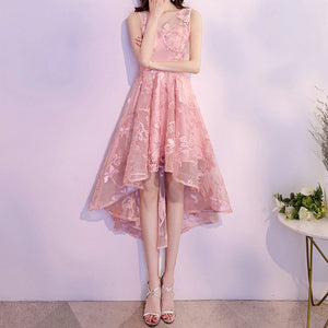 Customized Simple High Low Prom Dress 2019 Elegant Short Front Long Back Evening Party Dresses Vestido de Festa Longo