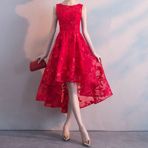 Customized Simple High Low Prom Dress 2019 Elegant Short Front Long Back Evening Party Dresses Vestido de Festa Longo