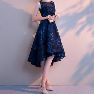 Customized Simple High Low Prom Dress 2019 Elegant Short Front Long Back Evening Party Dresses Vestido de Festa Longo