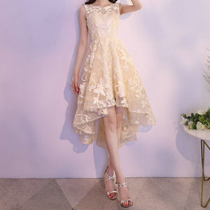 Customized Simple High Low Prom Dress 2019 Elegant Short Front Long Back Evening Party Dresses Vestido de Festa Longo