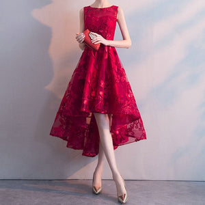 Customized Simple High Low Prom Dress 2019 Elegant Short Front Long Back Evening Party Dresses Vestido de Festa Longo