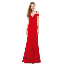 Load image into Gallery viewer, Prom Dresses Sexy V-neck Women&#39;s 2019 Elegant Autumn Winter Sleeveless Long Prom Evening Party Dresses Ever Pretty EP07017