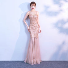 Load image into Gallery viewer, Robe De Soiree Sequins Beading Evening Dresses Mermaid Long Formal Prom Party Dress 2019 New Style