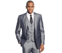 Load image into Gallery viewer, New Arrival Customized Shawl Black Lapel Groom suit Wedding Best Men suits 3 Pieces (Jacket+Pants+Vest) Royal Blue man Suit