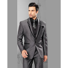 Load image into Gallery viewer, New Arrival Customized Shawl Black Lapel Groom suit Wedding Best Men suits 3 Pieces (Jacket+Pants+Vest) Royal Blue man Suit
