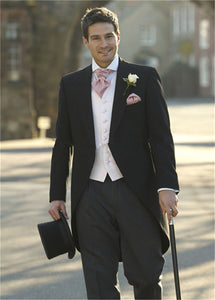 New Arrival Customized Shawl Black Lapel Groom suit Wedding Best Men suits 3 Pieces (Jacket+Pants+Vest) Royal Blue man Suit