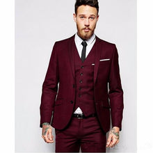 Load image into Gallery viewer, New Arrival Customized Shawl Black Lapel Groom suit Wedding Best Men suits 3 Pieces (Jacket+Pants+Vest) Royal Blue man Suit
