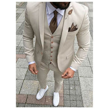 Load image into Gallery viewer, New Arrival Customized Shawl Black Lapel Groom suit Wedding Best Men suits 3 Pieces (Jacket+Pants+Vest) Royal Blue man Suit