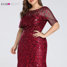 Load image into Gallery viewer, Plus Size Elegant Evening Dresses Saudi Arabia Ever Pretty Mermaid Sequined Lace Appliques Mermaid Long Dress 2019 Party Gowns