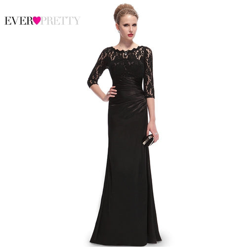 Vintage Lace Evening dresses Long Ever Pretty A-Line O-Neck Sexy See-Through Formal Dresses Elegant Party Dresses Jurk Lang