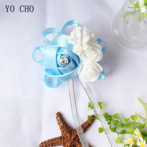 Wrist Corsage Bridesmaid Bride Wrist Corsage Bracelet Supplies Silk Roses White Wrist Flower Marriage Wedding Accessories