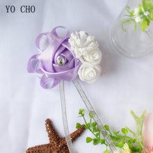 Load image into Gallery viewer, Wrist Corsage Bridesmaid Bride Wrist Corsage Bracelet Supplies Silk Roses White Wrist Flower Marriage Wedding Accessories