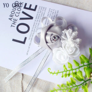 Silk Roses White Wrist Corsage Wrist Flowers for Bridesmaids Flower Bracelet Pink Blue Bridal Sisters Wedding Accessories