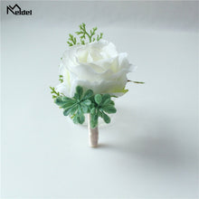 Load image into Gallery viewer, Meldel Corsage Men Wedding Rustic Boutonniere White Bridal Wrist Corsage Bridesmaid Groomsmen Party Meeting Personal Decorations
