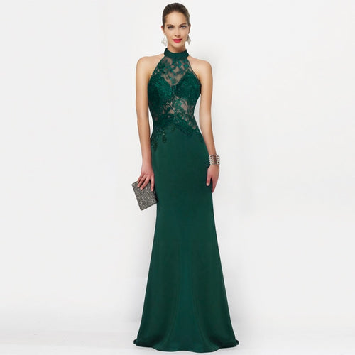 2019 Elegant Long Evening Dresses Ever Pretty 7189 Women Little Mermaid  Lace Evening Party Dresses Vestido Verde Esmeralda