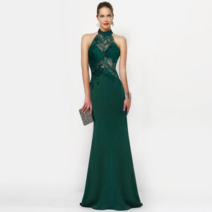 2019 Elegant Long Evening Dresses Ever Pretty 7189 Women Little Mermaid  Lace Evening Party Dresses Vestido Verde Esmeralda
