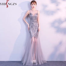 Load image into Gallery viewer, Robe De Soiree Sequins Beading Evening Dresses Mermaid Long Formal Prom Party Dress 2019 New Style