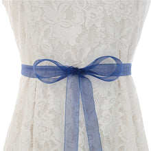 Load image into Gallery viewer, Wedding Dress Belt Sliver Crystal Bridal Sash Diamond Bridal Belt For Women J116S