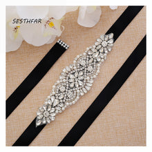 Load image into Gallery viewer, Crystal bridal belt Silver Wedding Belt With Rhinestones Bridal Sash For Wedding Party Dress Handmade J103S