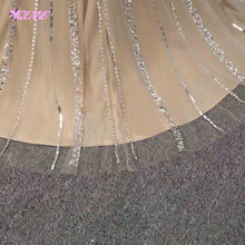 Load image into Gallery viewer, Champagne Crystals Evening Dress Long Pageant Dresses Mermaid Evening Gown Competition