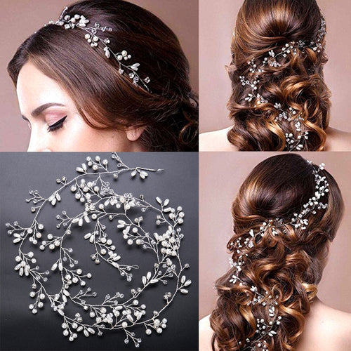 Crystal Gold Silver Bridal hair accessory Wedding Headband Bride Bridesmaid Hair Headdress Two Colors