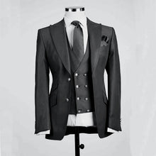 Load image into Gallery viewer, New Arrival Groomsmen Ivory Groom Tuxedos Peak Lapel Men Suits Wedding Best Man Blazer ( Jacket+Pants+Vest+Tie ) C459