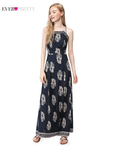 Floral Print Prom Dresses Long Ever Pretty AS07076NB Sleeveles Spaghetti Strap A-Line Elegant Cheap Women Summer Beach Dresses