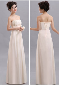 QNZL70X#V-neck Lace Up Chiffon Purple Champagne pink blue Bridesmaid Dresses Long wholesale Custom wedding party dress Flower