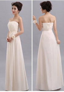 QNZL70X#V-neck Lace Up Chiffon Purple Champagne pink blue Bridesmaid Dresses Long wholesale Custom wedding party dress Flower