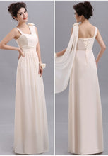 Load image into Gallery viewer, QNZL70X#V-neck Lace Up Chiffon Purple Champagne pink blue Bridesmaid Dresses Long wholesale Custom wedding party dress Flower