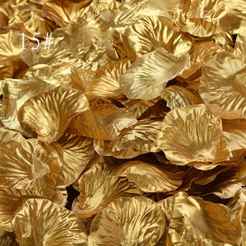 1000 pcs/lot Gold/Sliver Rose Petals High Quality Formal Evening Party Decoration Polyester Artificial Rose Petals Flowers  SR02