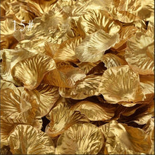 Load image into Gallery viewer, 1000 pcs/lot Gold/Sliver Rose Petals High Quality Formal Evening Party Decoration Polyester Artificial Rose Petals Flowers  SR02