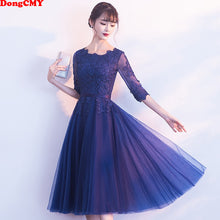 Load image into Gallery viewer, 2020 New Arrival Short Lace Sexy Prom Dresses Half Sleeve Vestidos Evening Party Gowns