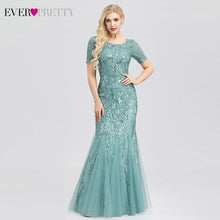 Load image into Gallery viewer, Plus Size Elegant Evening Dresses Saudi Arabia Ever Pretty Mermaid Sequined Lace Appliques Mermaid Long Dress 2019 Party Gowns