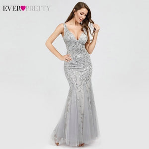 Plus Size Elegant Evening Dresses Saudi Arabia Ever Pretty Mermaid Sequined Lace Appliques Mermaid Long Dress 2019 Party Gowns
