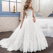 Load image into Gallery viewer, Ladies fluffy dress flower girl dress children wedding party kids clothes first communion princess ball gown vestido comunion