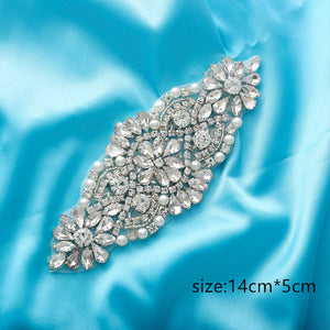 Crystal Wedding Belt Pearl Bridal Belt Rhinestones Sash For Bridal Accessories Silver Gold and Rose Gold Only Applique NZUK