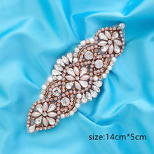 Load image into Gallery viewer, Crystal Wedding Belt Pearl Bridal Belt Rhinestones Sash For Bridal Accessories Silver Gold and Rose Gold Only Applique NZUK