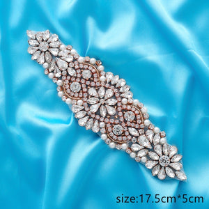 Crystal Wedding Belt Pearl Bridal Belt Rhinestones Sash For Bridal Accessories Silver Gold and Rose Gold Only Applique NZUK